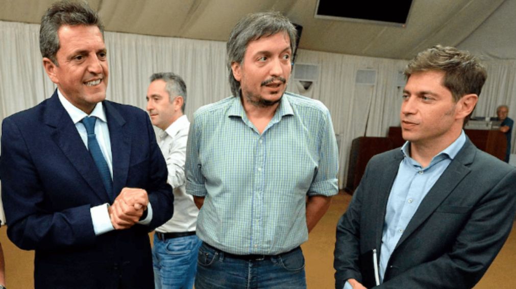 Sergio Massa, Máximo Kirchner y Axel Kicillof sellaron acuerdo electoral en el peronismo.