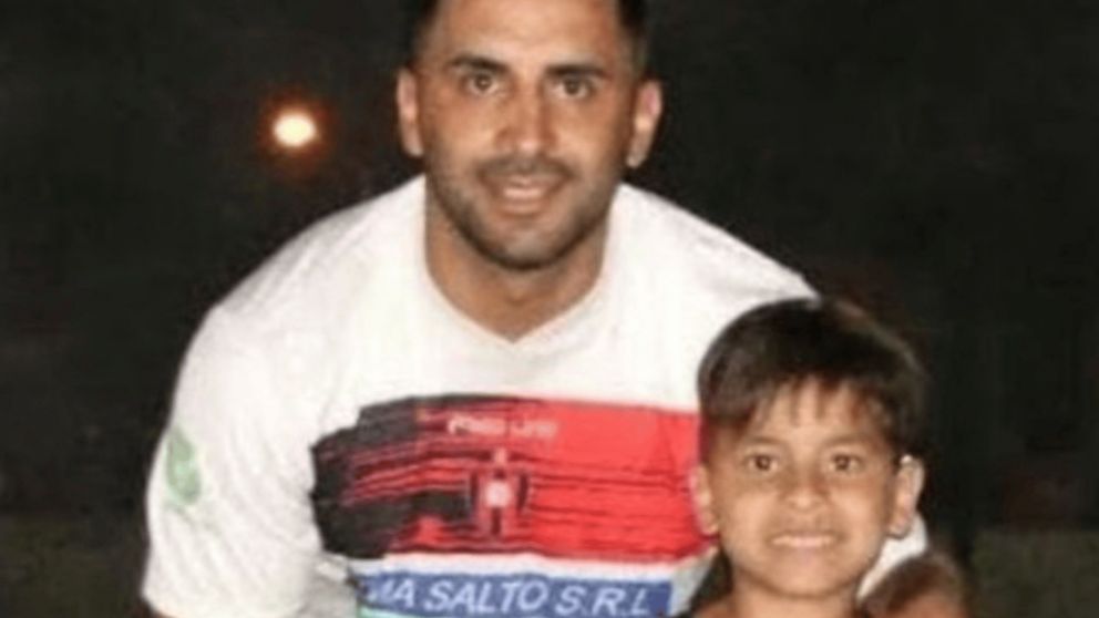 Fabián Corría y su hijo, Thiago (Archivo).