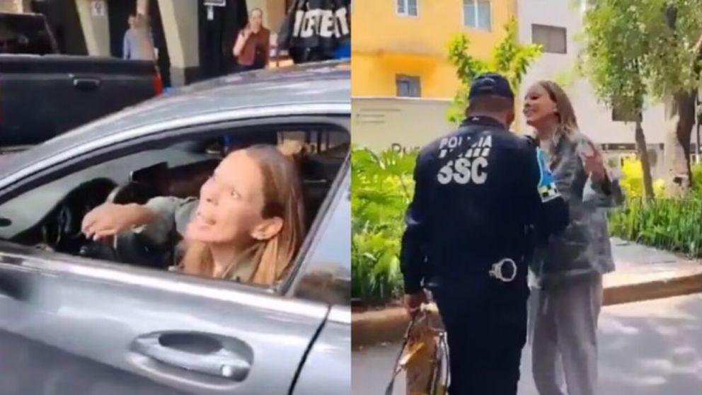 La modelo argentina increpó al policía mexicano y se armó la polémica.