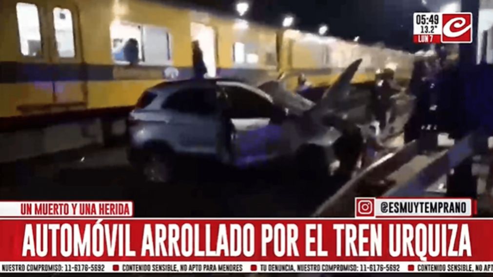 Fatal accidente en las vías del tren Urquiza: un hombre murió y otra persona resultó herida.