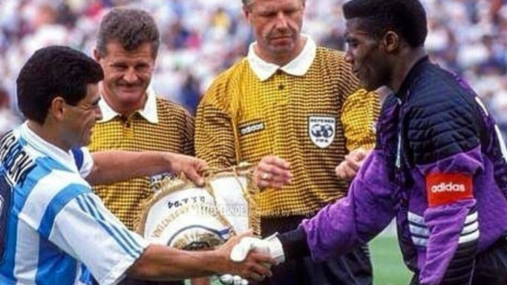 Peter Rufai enfrentó a la Argentina en el Mundial de 1994 (Archivo).