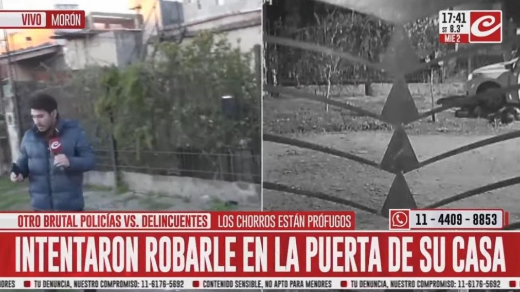 Impactante hecho de inseguridad en Morón.