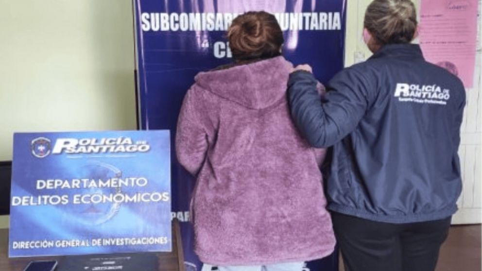 La estafadora fue detenida durante un allanamiento (Gentileza Nuevo Diario).