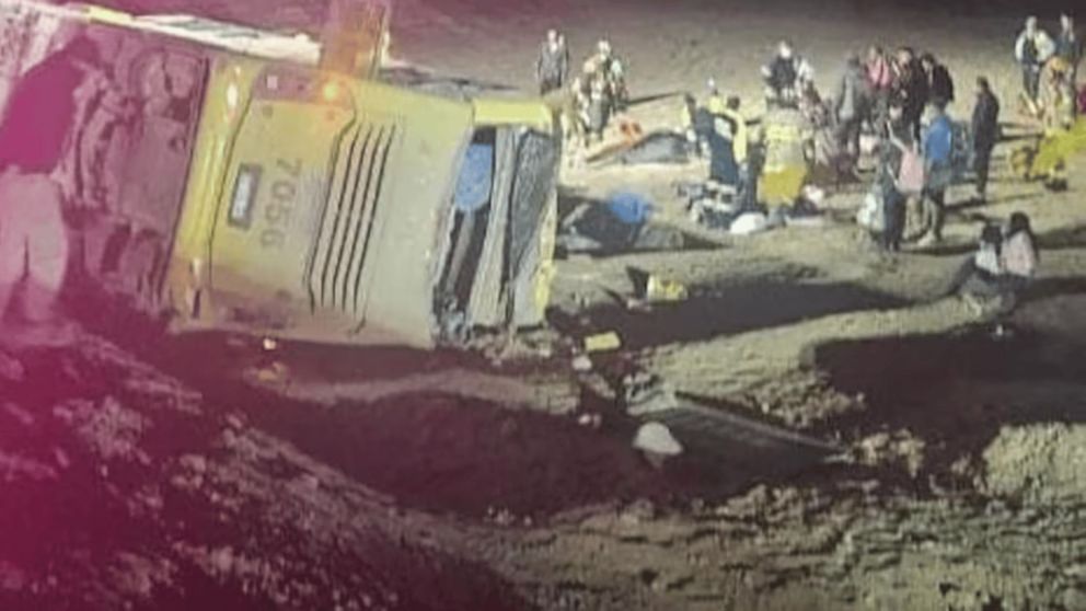 Asi quedó el micro tras al accidente.