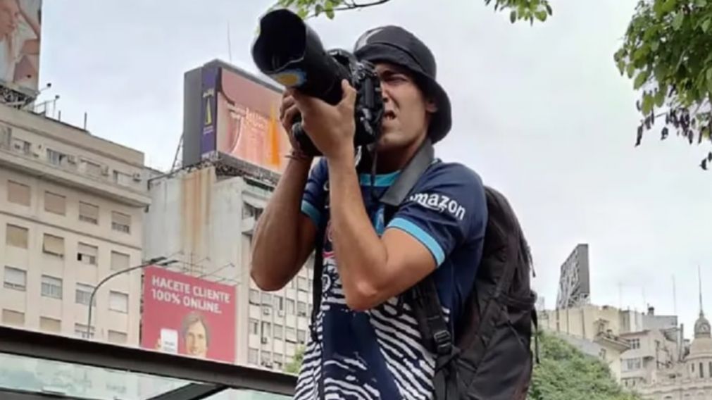 Pablo Grillo, el fotógrafo herido en los incidentes del 12 marzo pasado frente al Congreso de la Nación (Gentileza Prensa Comunitaria).