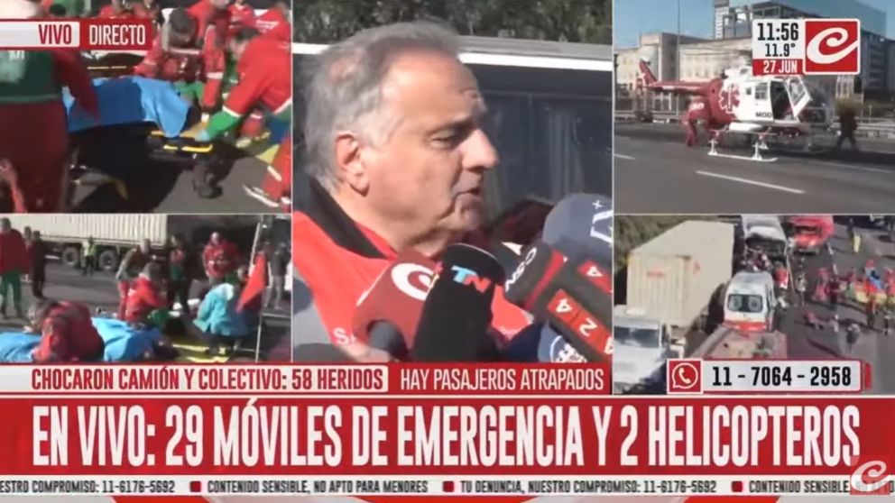 El director general del SAME, Alberto Crescenti (Crónica HD).