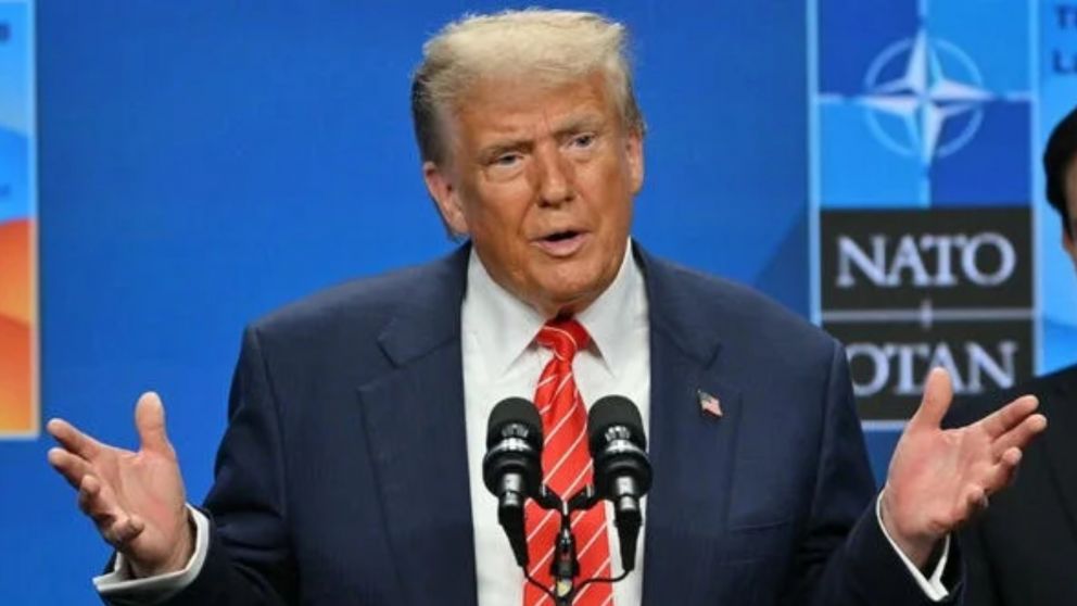 Trump habló desde La Haya sobre el conflicto entre Israel e Irán.