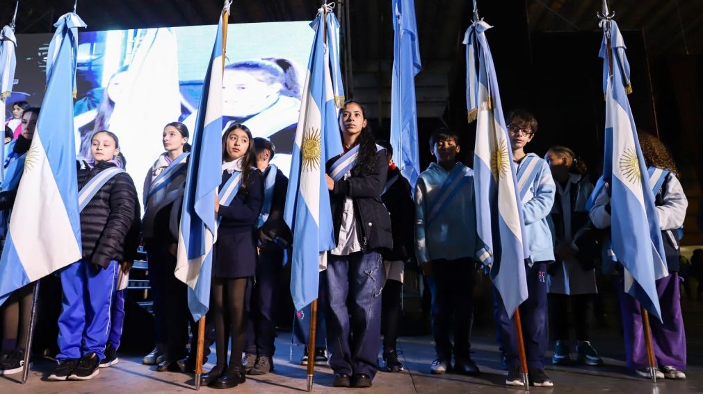 Promesa a la bandera en Vicente López.