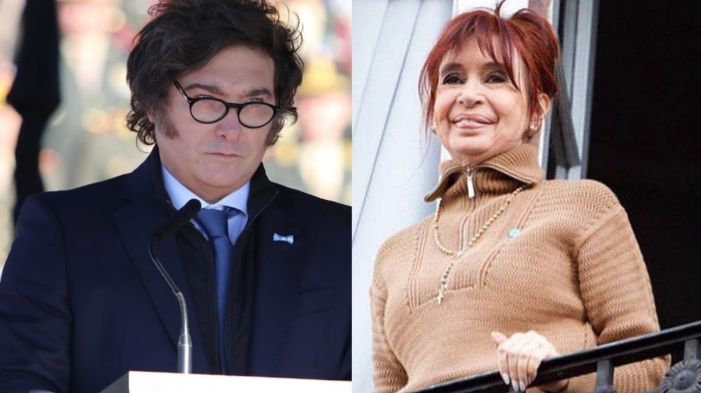 Javier Milei y Cristina Kirchner.