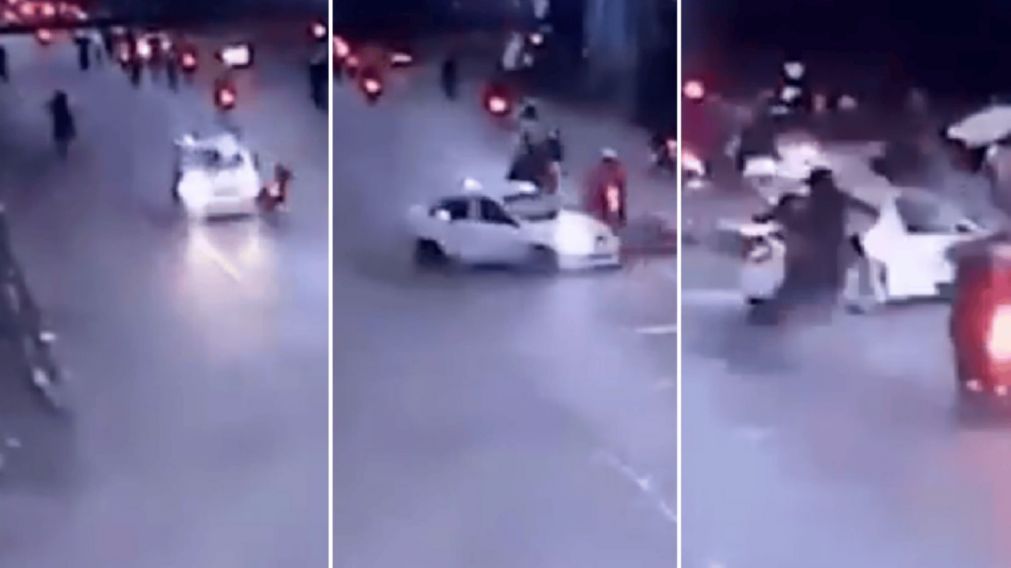 Accidente fatal tras choque de auto con motos en cadena.