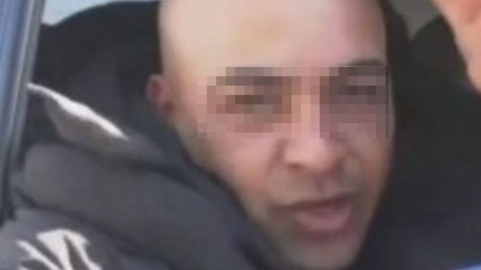 El detenido después de amenazar al Presidente por televisión.