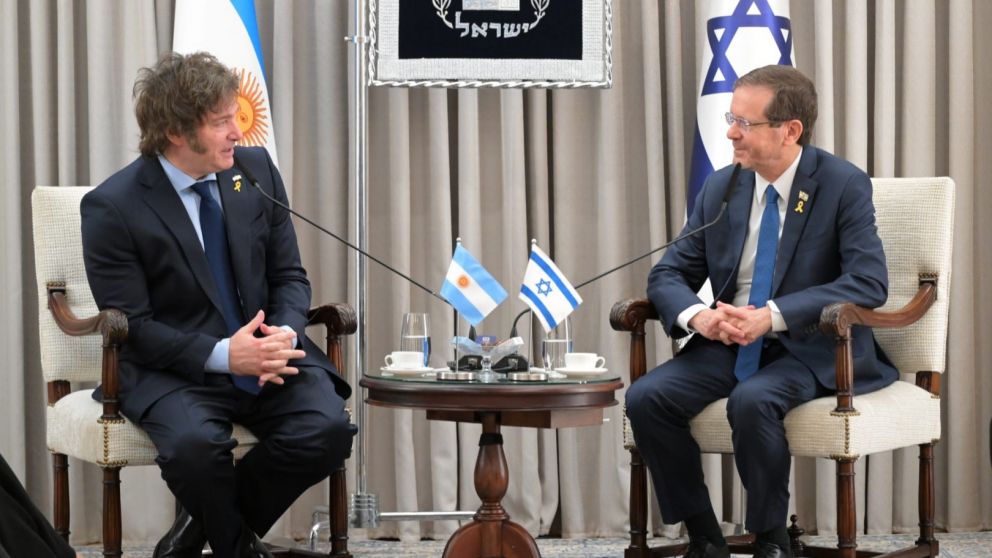 Javier Milei mantuvo a puertas cerradas con Isaac Herzog, presidente de Israel.