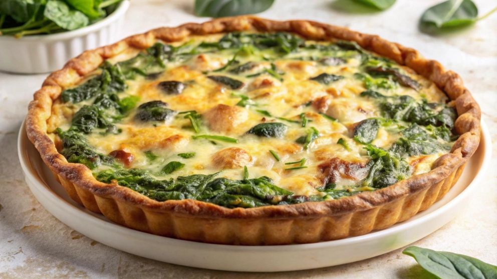 Infalible receta de tarta de acelga sin horno, con masa casera y lista para comer en 30 minutos (Freepik).