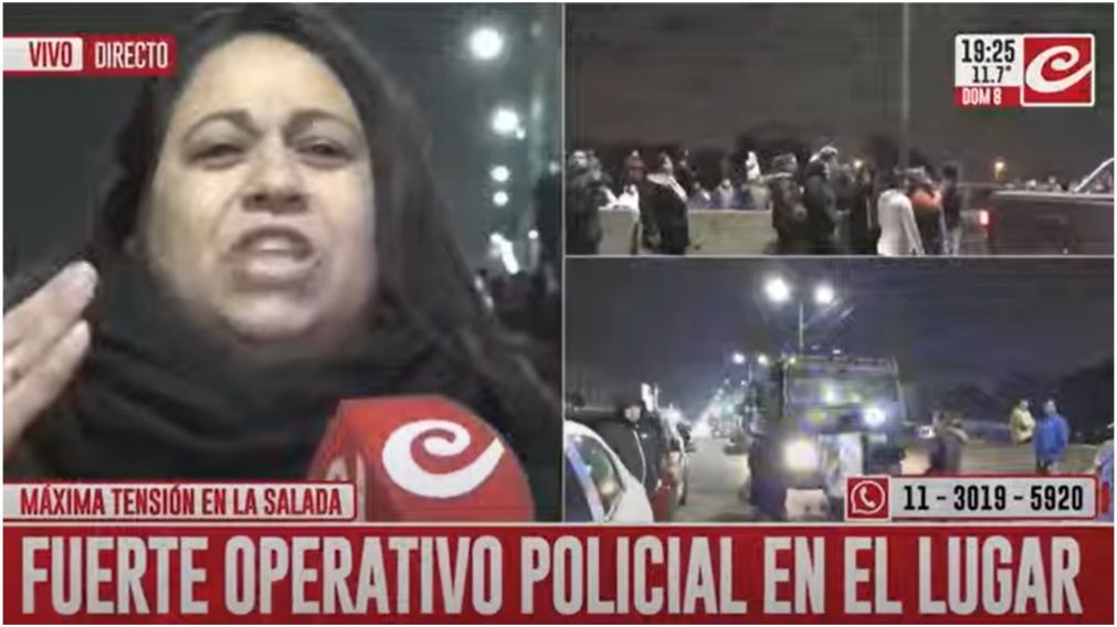 Fuerte operativo policial y denuncias de los feriantes de La Salada.