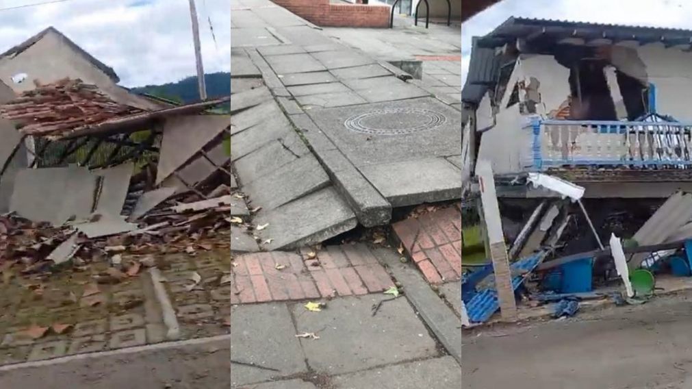 El sismo en Colombia dejó daños estructurales.