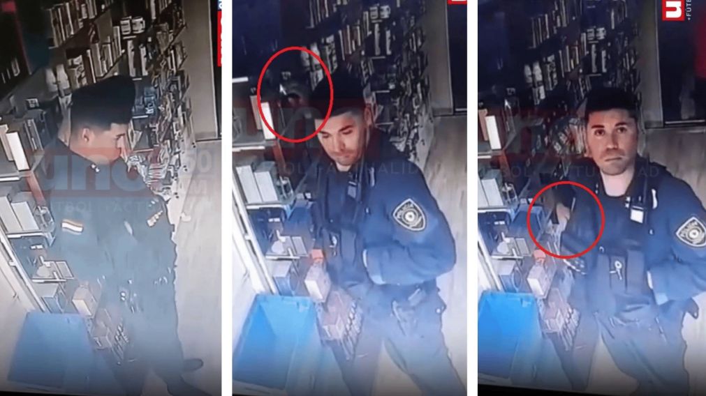 ¡VIDEO! Coqueto, policía y ladrón: así uniformado robó perfumes