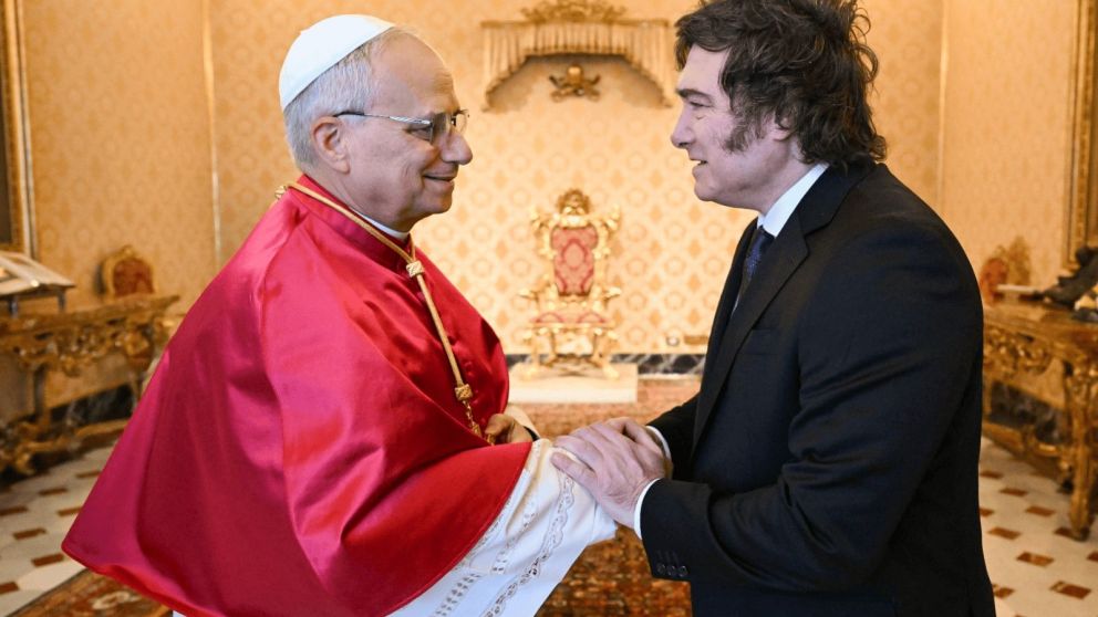 Javier Milei en su encuentro con Le�n XIV.