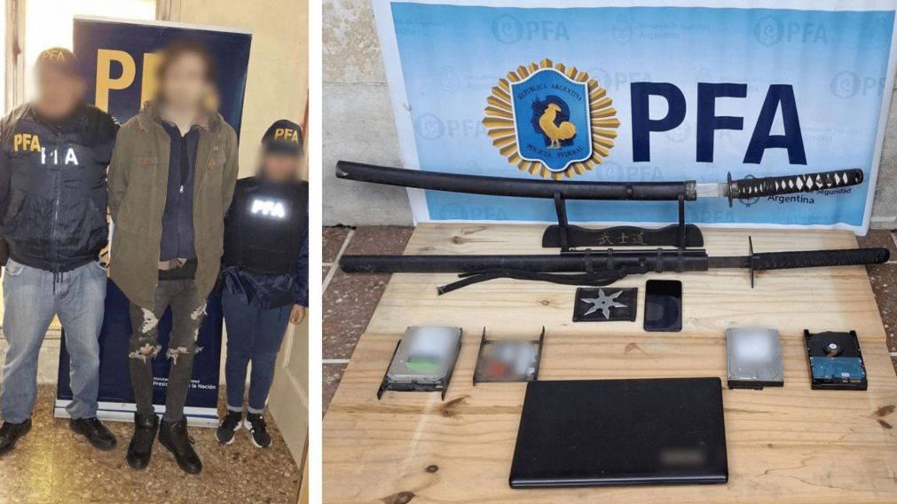 Inspirado en una masacre “yanqui” de 2014, así realizaba amenazas con dos katanas y una estrella ninja