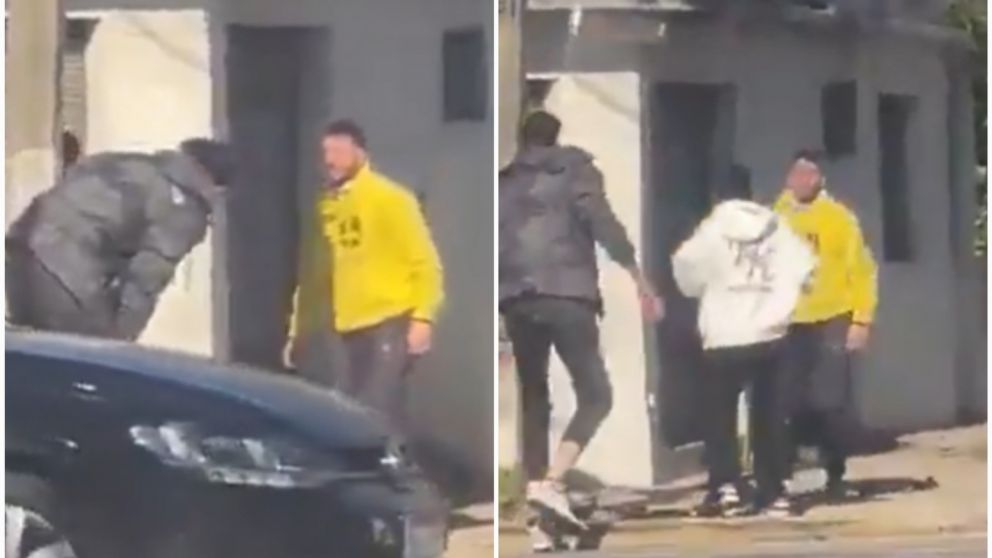 Una brutal pelea callejera generó conmoción en La Plata (Imagen captura vídeo).