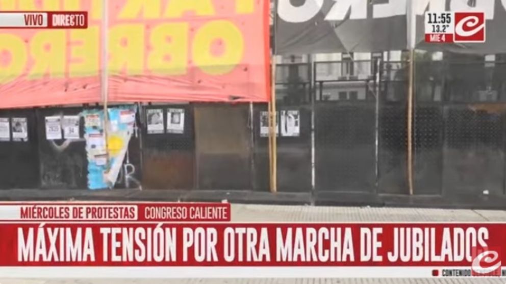 Fuerte operativo de seguridad producto de la marcha al Congreso prevista para esta tarde (Crónica HD)