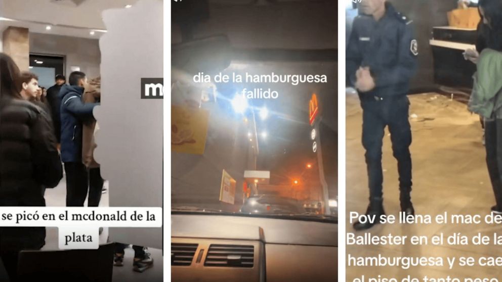 ¡VIDEO! En el Día de la Hamburguesa a los "tortazos" en McDonalds: descuentos con la app colapsaron los locales y hubo múltiples disturbios