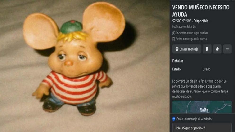La misteriosa publicación que realizó la mujer para vender el muñeco "maldito" del Topo Gigio.