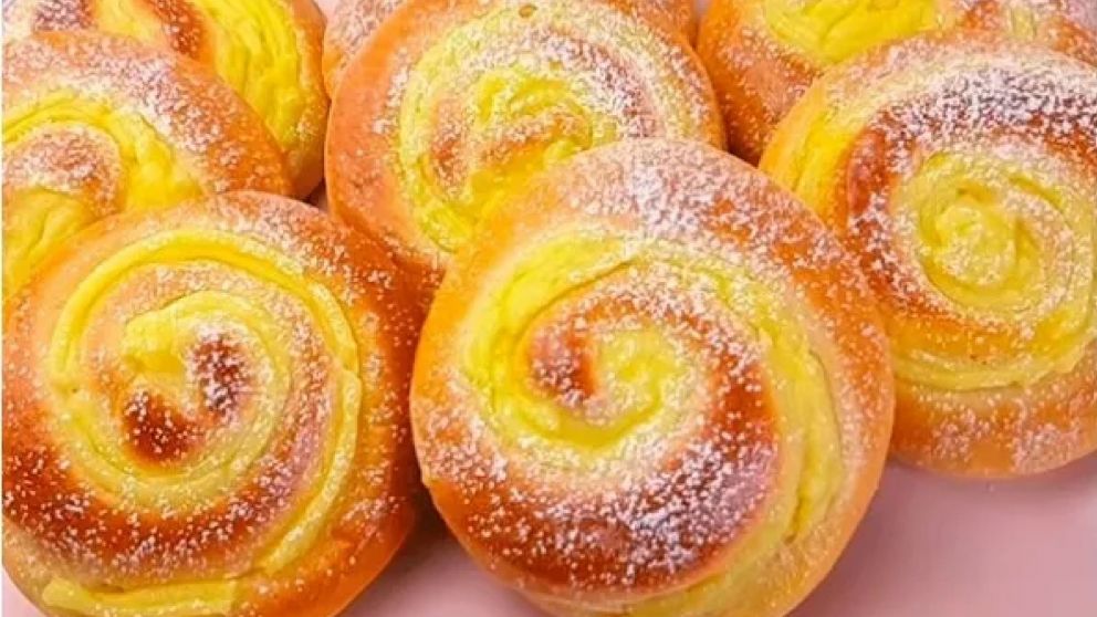 Exquisita receta de espirales de crema pastelera para acompañar los mates este 25 de mayo