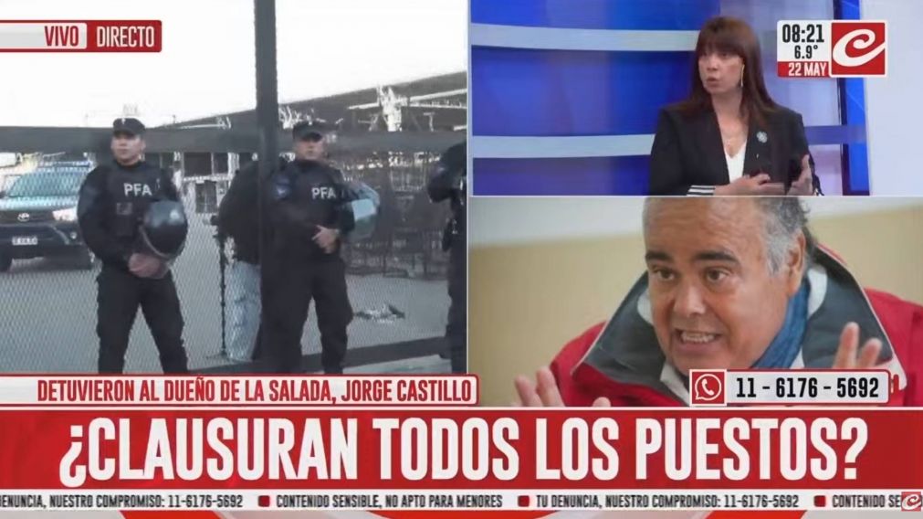 Detuvieron al dueño de La Salada, Jorge Castillo.