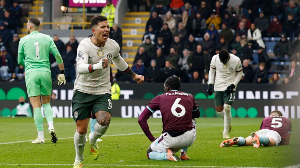 Enzo Fernández anotó en la victoria del Chelsea ante Burnley