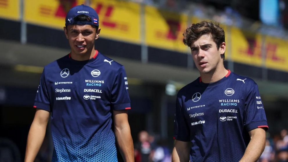 Williams extraña a Franco Colapinto y lo dejó en claro con un posteo junto a Albon previo al GP de Las Vegas de Fórmula 1