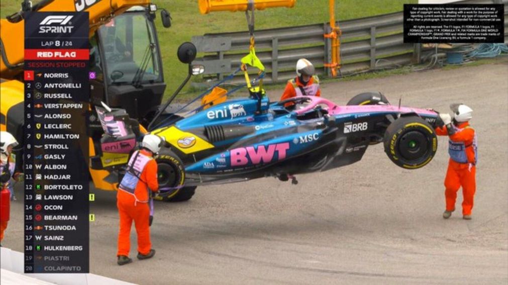 Estallaron los memes tras el accidente de Franco Colapinto en la Sprint Race del Gran Premio de Brasil de Fórmula 1