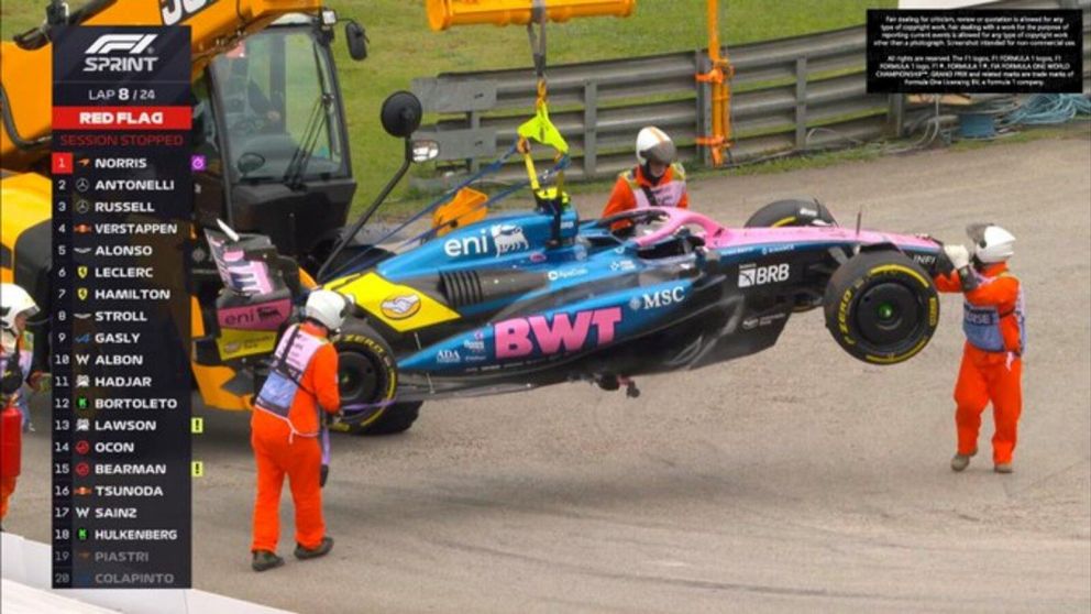 Estallaron los memes tras el accidente de Franco Colapinto en la Sprint Race del Gran Premio de Brasil de Fórmula 1