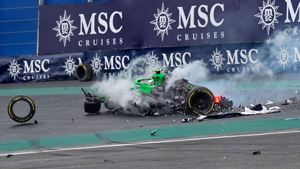 VIDEO: el espeluznante accidente de Gabriel Bortoleto con el Sauber en la Sprint Race del Gran Premio de Brasil de Fórmula 1