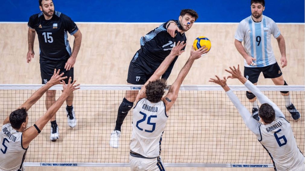 Argentina cayó sin atenuantes ante Italia y se despidió de los octavos de final del Mundial de Vóleibol Filipinas 2025
