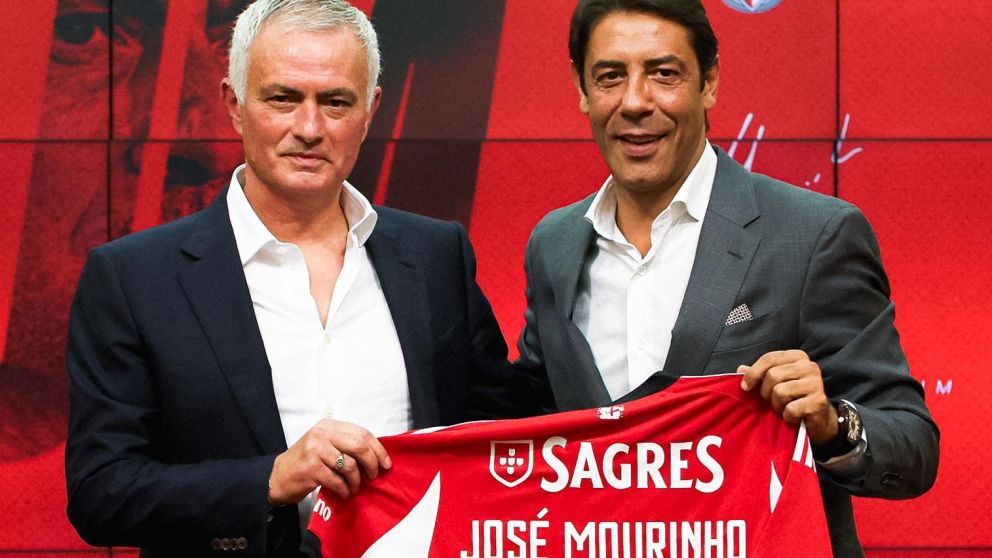 Oficial: Mourinho fue presentado como nuevo DT del Benfica de los argentinos