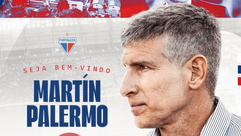 Martín Palermo, otro que se suma al Brasileirao: fue anunciado como DT del Fortaleza