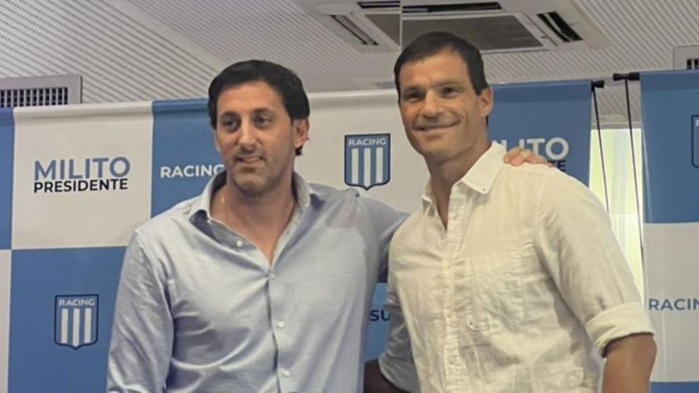 Diego Milito present� al Chino Saja como el futuro m�nager de Racing: hablaron de Costas, de Juanfer Quintero y el deseo de repatriar a Licha L�pez