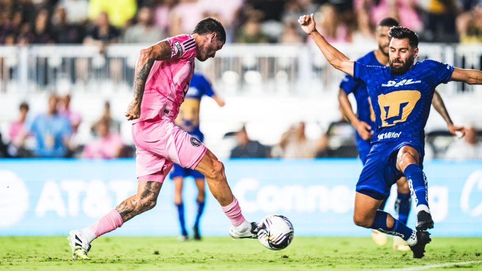Sin Messi, Rodrigo de Paul salió al rescate de un Inter Miami que derrotó a Pumas de México y avanza en la Leagues Cup