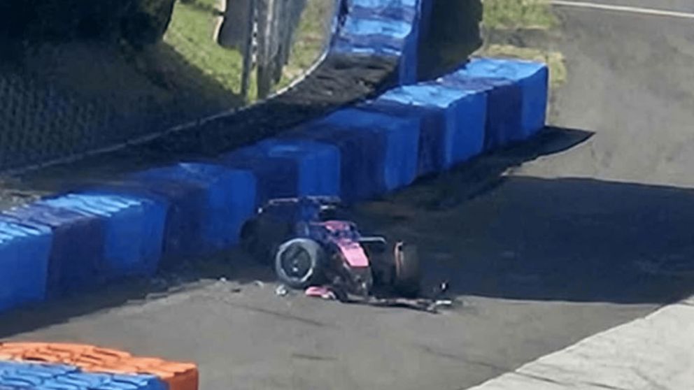 Escalofriante accidente de Franco Colapinto en Hungría en prueba de Fórmula 1, terminó estrellado contra el muro y fue atendido