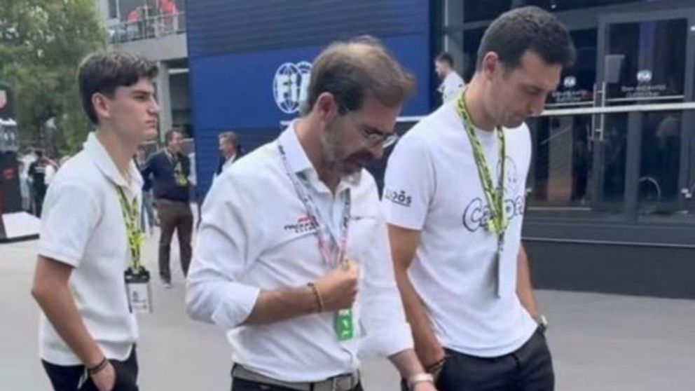 Video: Lionel Scaloni le hizo el aguante a Franco Colapinto en el Gran Premio de Bélgica de Fórmula 1