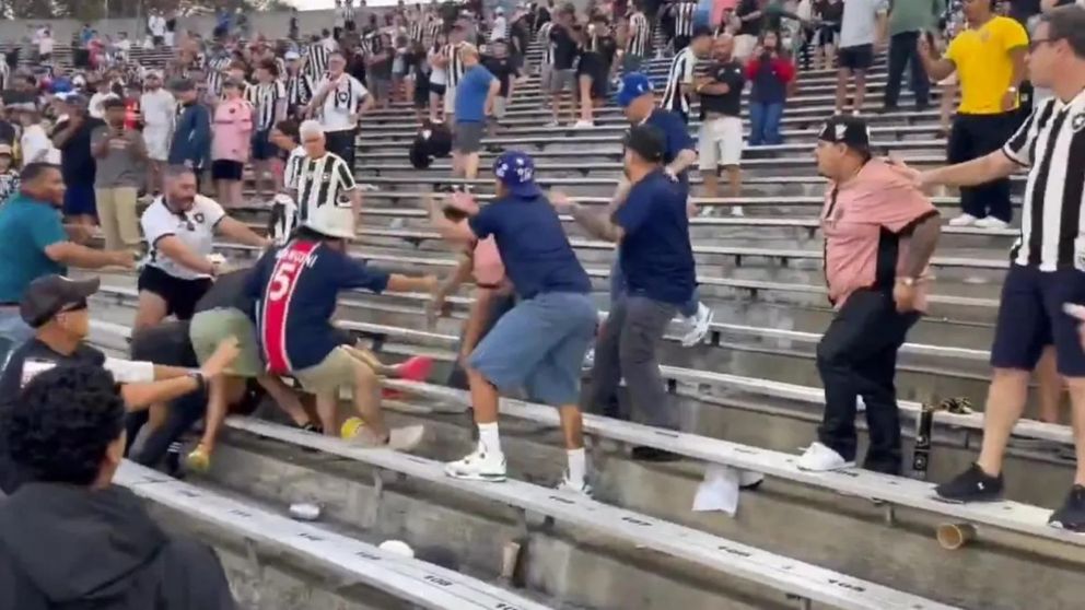 Video: la tremenda batalla campal entre hinchas de Botafogo y PSG en el Mundial de Clubes