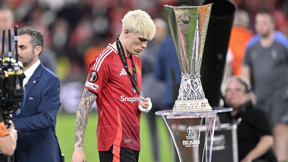 Garnacho apuntó contra el DT y fue tajante sobre Manchester United tras la final de la Europa League: "No le ganamos a nadie"