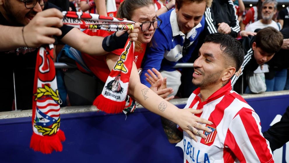 El Atlético de Madrid le salió con los tampones de punta a Ángel Correa luego de su despedida del club