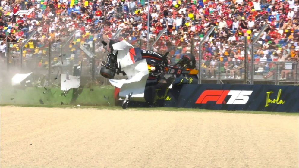 El estremecedor accidente de Yuki Tsunoda en el Gran Premio de Imola de F�rmula 1 que termin� con el Red Bull destrozado