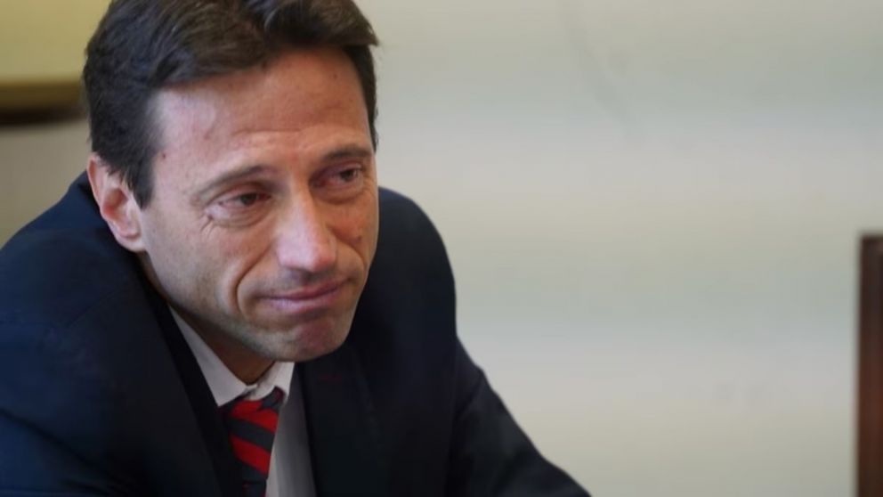La ingeniosa bandera que la hinchada de San Lorenzo le dedicó al presidente Marcelo Moretti