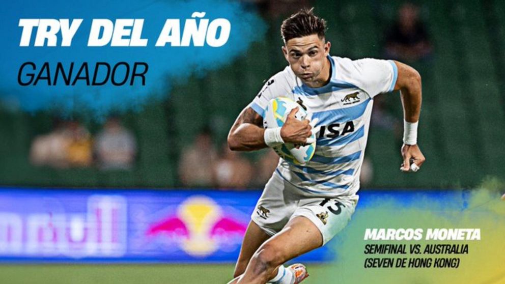 Marcos Moneta, orgullo argentino y de Los Pumas 7s: ganó el premio al mejor try del año