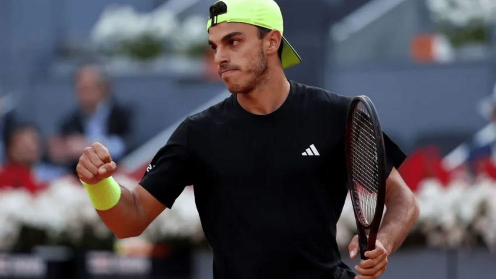 Francisco Cerúndolo consiguió la mejor posición de su historia en el ranking ATP tras romperla en el Masters 1000 de Madrid