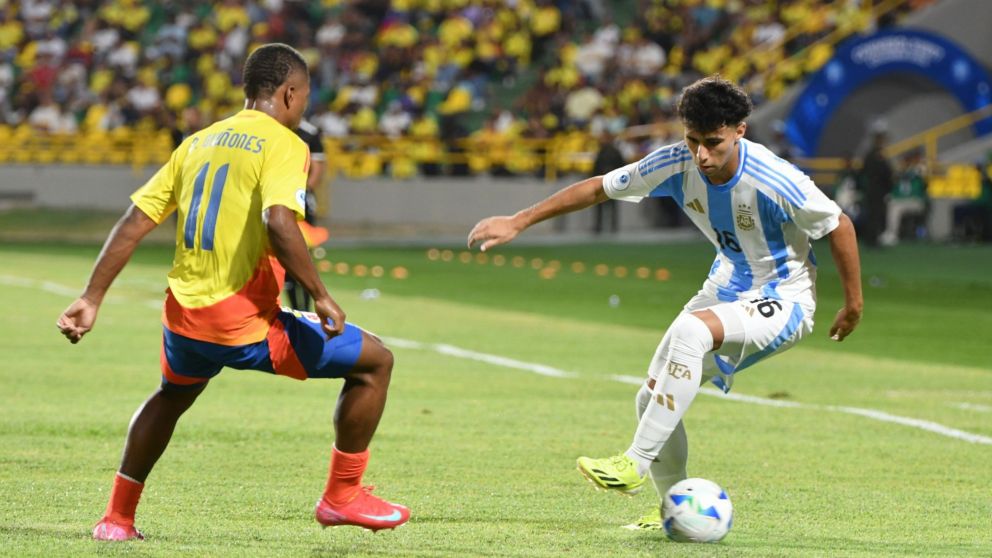 Argentina perdió con Colombia y se quedó afuera de las semifinales del Sudamericano, pero sigue viva camino al Mundial Sub 17