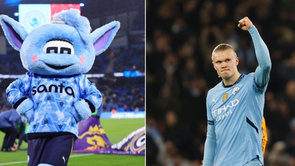 La mujer bajo la mascota del Manchester City denunció que Erling Haaland le pegó un pelotazo y acabó sentada en un hospital
