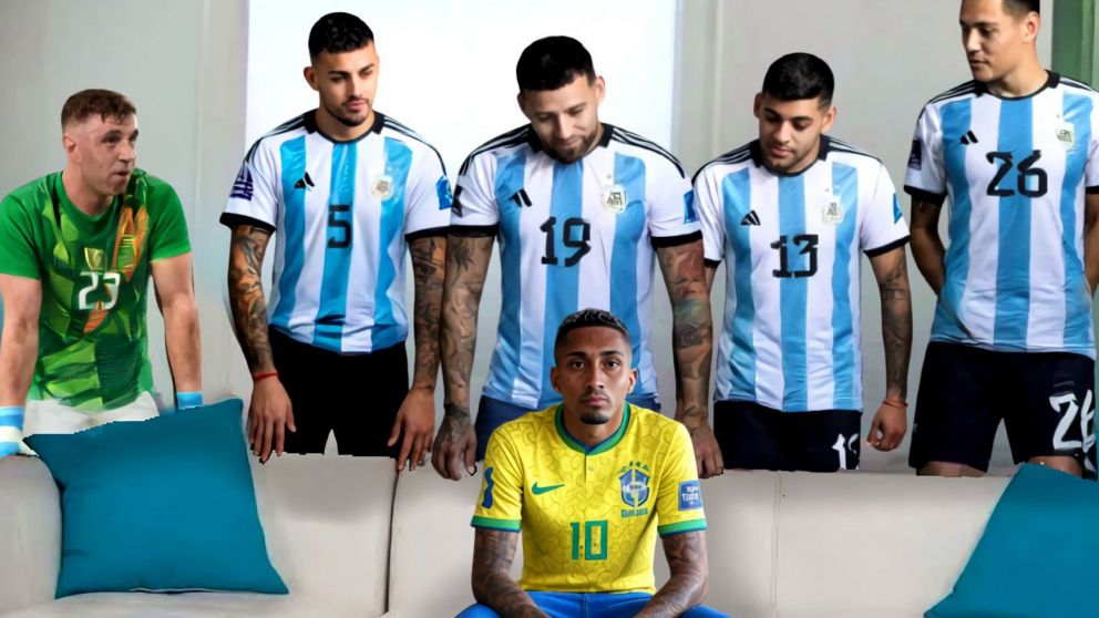 Paliza de memes con Raphinha como centro de las burlas tras el baile de Argentina ante Brasil por Eliminatorias